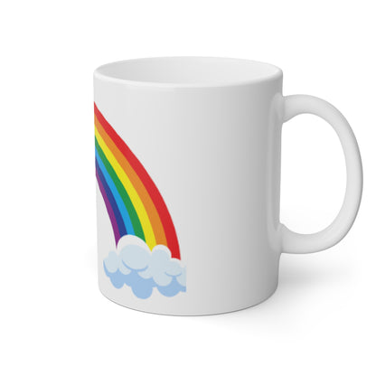 Rainbow White Mug, 11oz