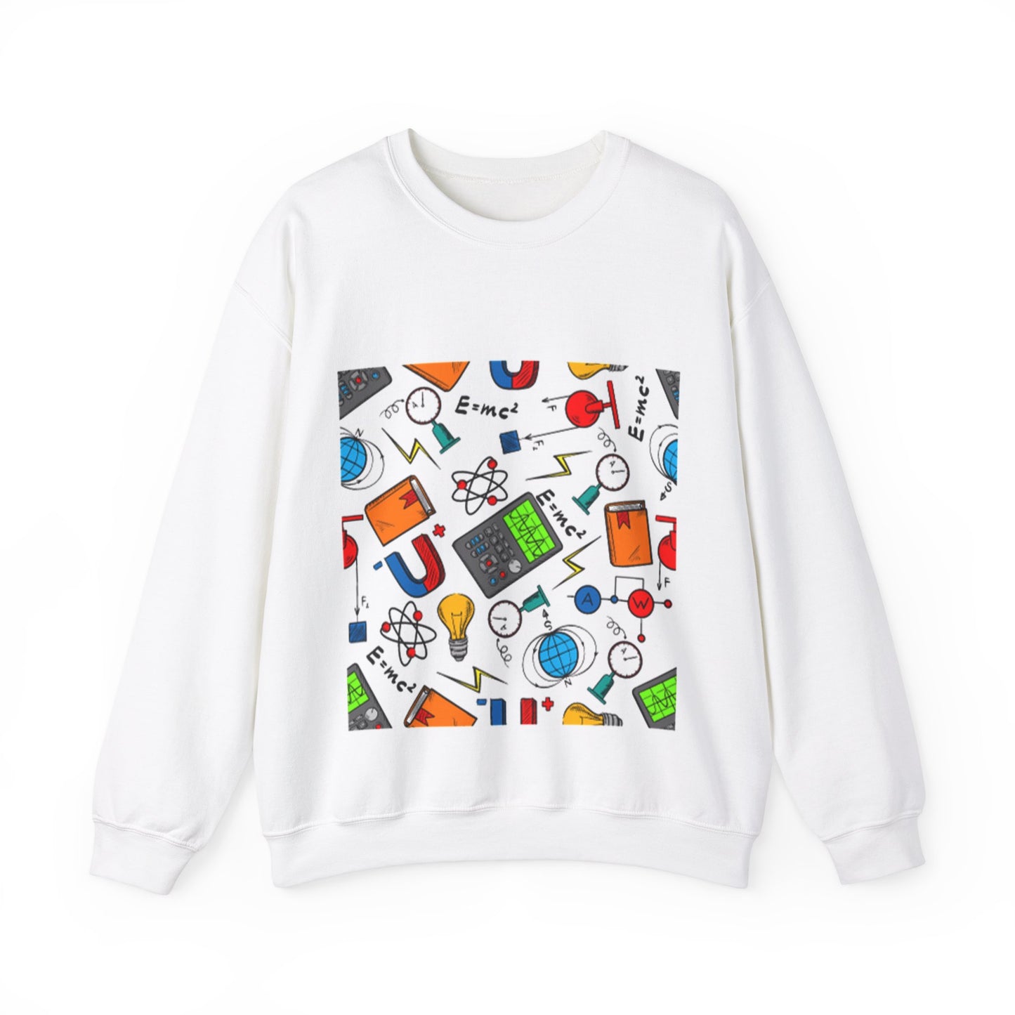 Physics science seamless pattern Unisex Heavy Blend™ Crewneck Sweatshirt