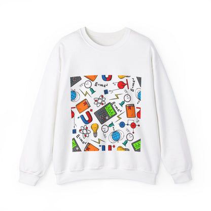 Physics science seamless pattern Unisex Heavy Blend™ Crewneck Sweatshirt