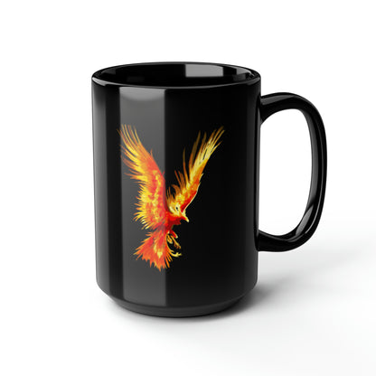 Fireworks Mythology Firebird Black Mug, 15oz