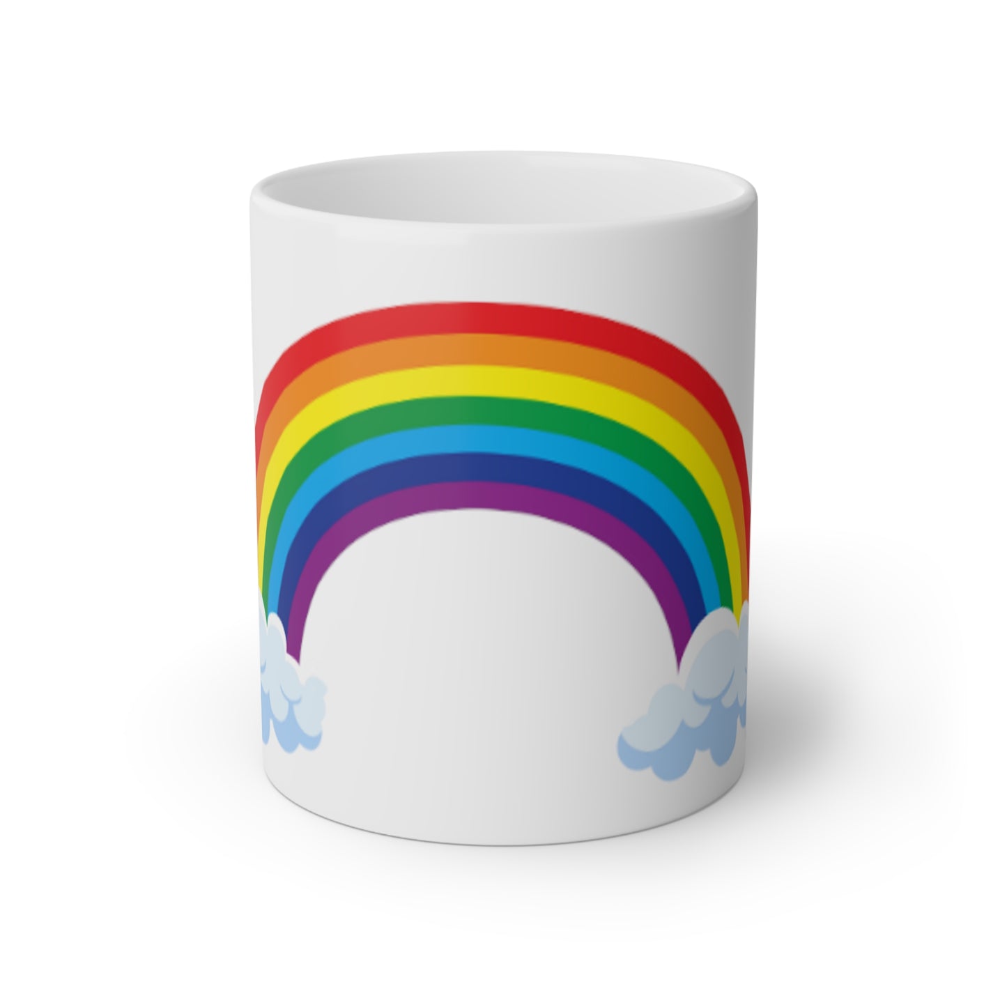 Rainbow White Mug, 11oz