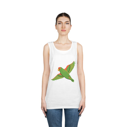 Green Peace Parrot Unisex Heavy Cotton Tank Top