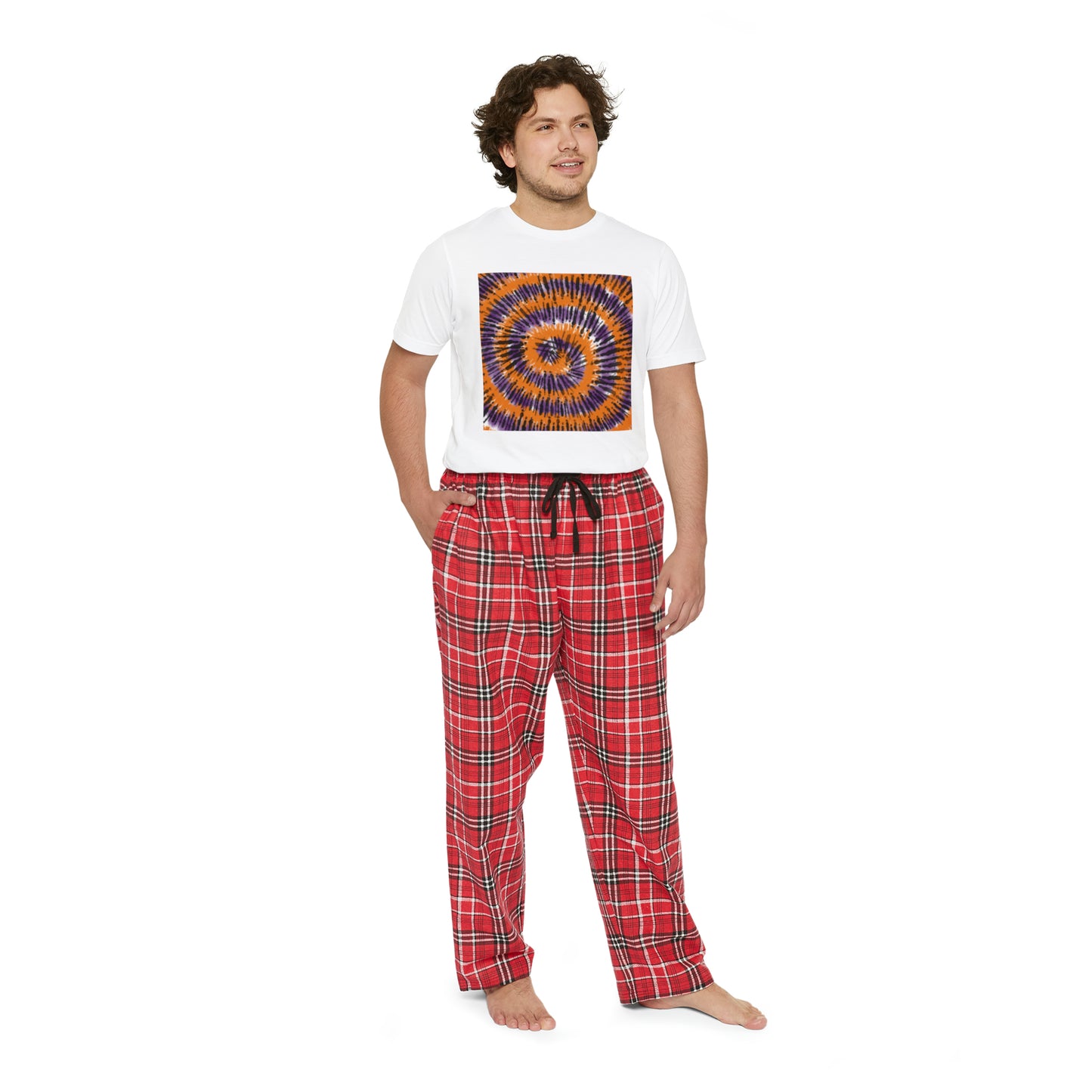 Circle helical vintage art Men's Short Sleeve Pajama Set