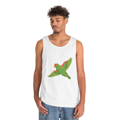 Green Peace Parrot Unisex Heavy Cotton Tank Top