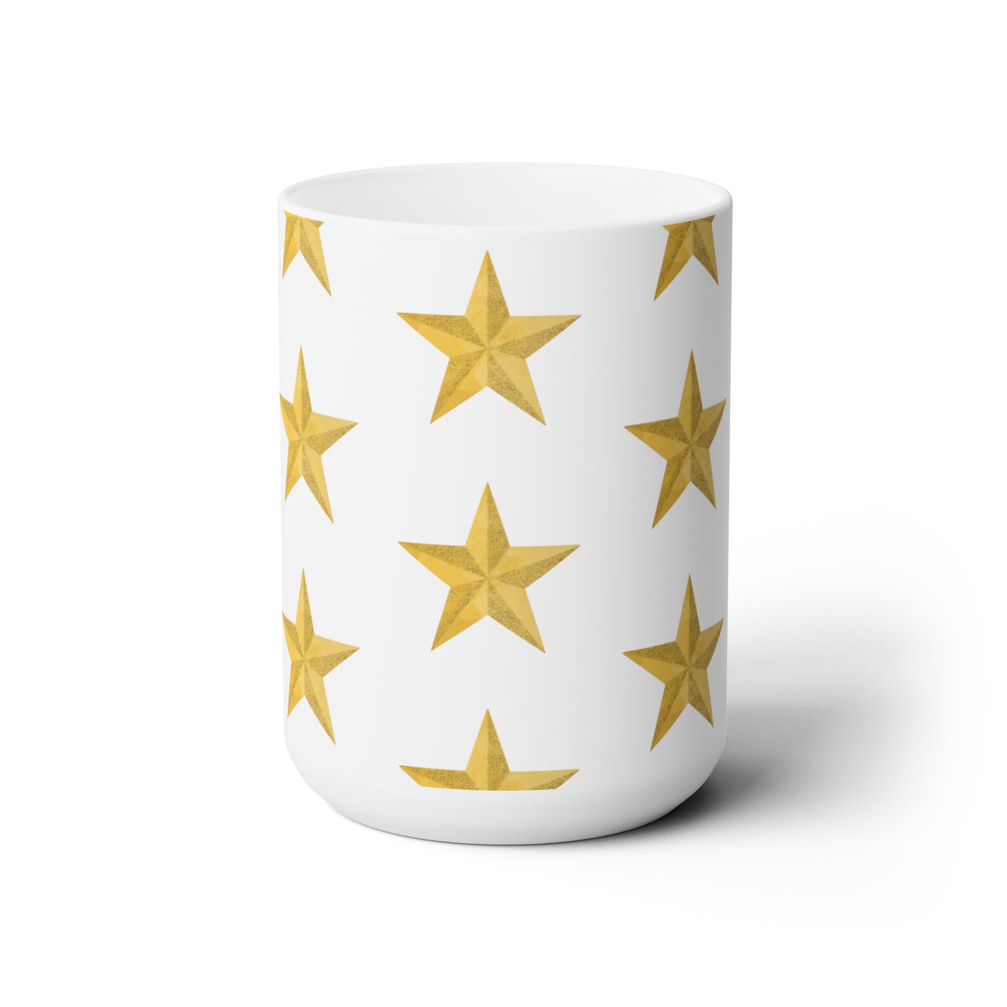 Golden Star Ceramic Mug 15oz