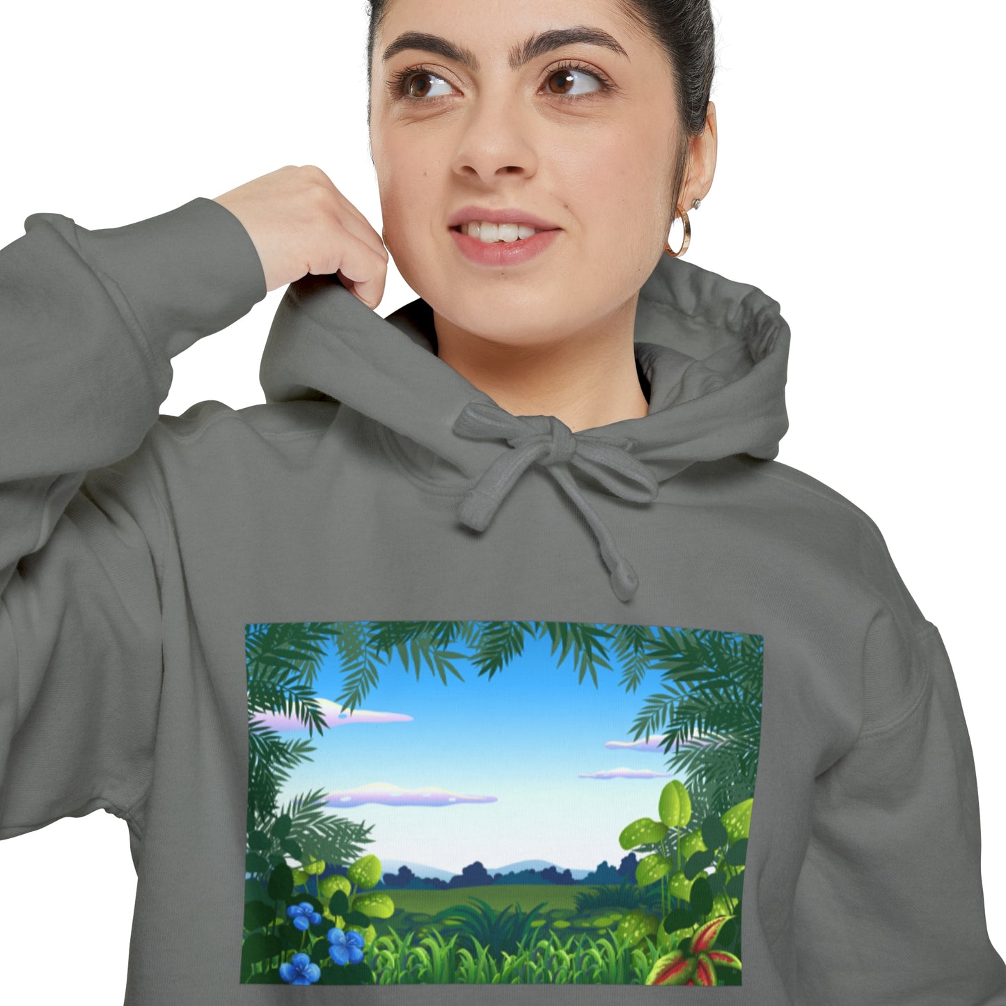 Tropical Grassland  Unisex Garment-Dyed Hoodie