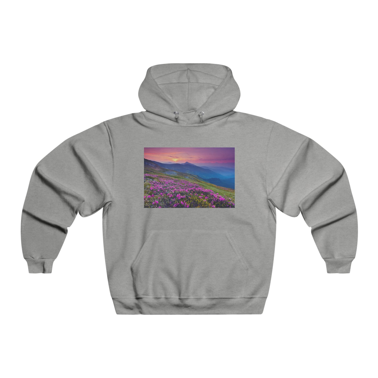 Magic pink rhododendron flowers Men's NUBLEND® Hooded Sweatshirt