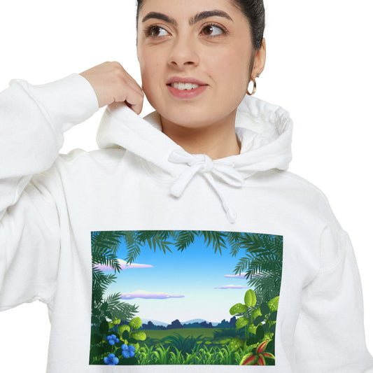 Tropical Grassland  Unisex Garment-Dyed Hoodie