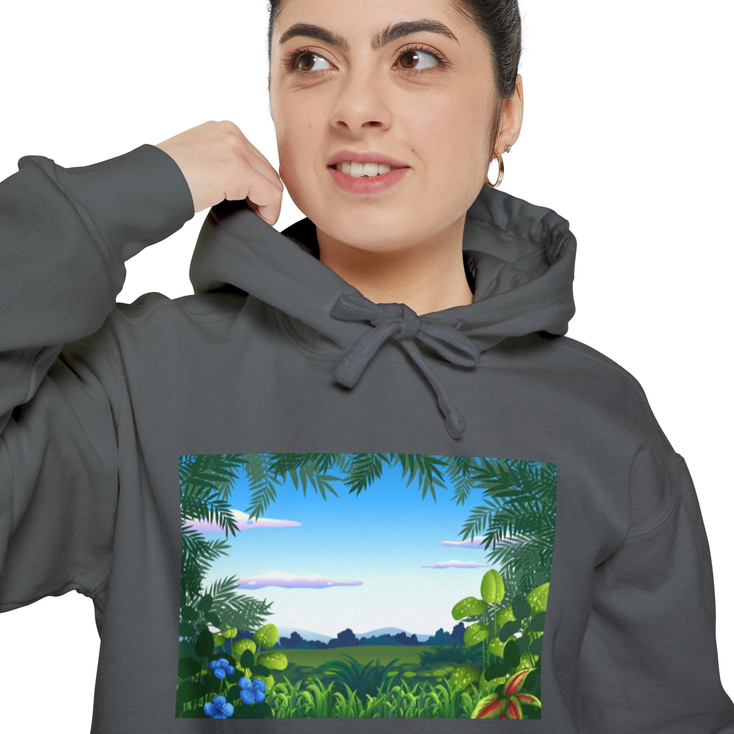 Tropical Grassland  Unisex Garment-Dyed Hoodie