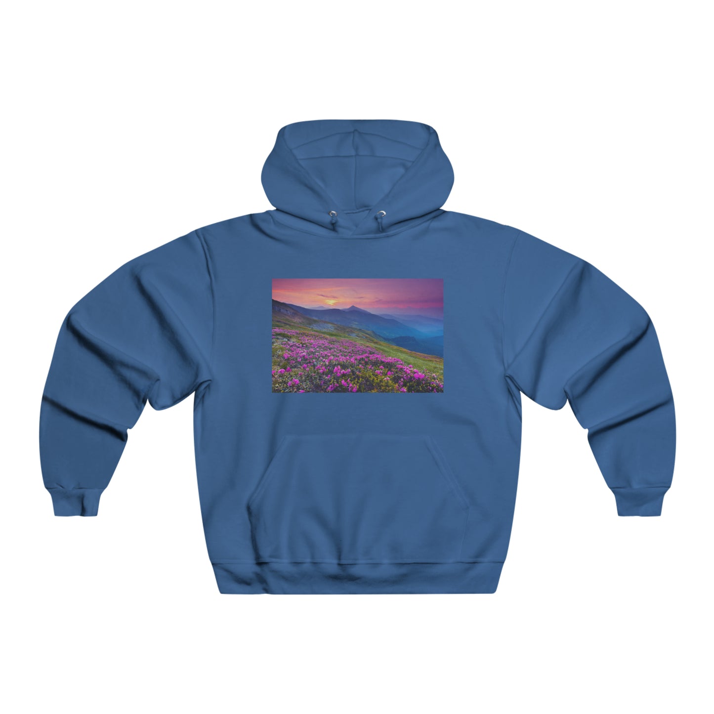 Magic pink rhododendron flowers Men's NUBLEND® Hooded Sweatshirt