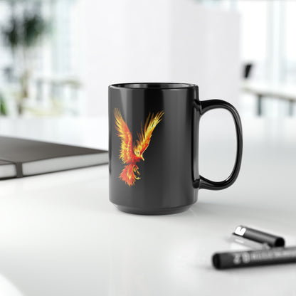 Fireworks Mythology Firebird Black Mug, 15oz