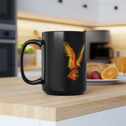 Fireworks Mythology Firebird Black Mug, 15oz