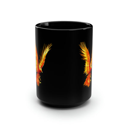 Fireworks Mythology Firebird Black Mug, 15oz