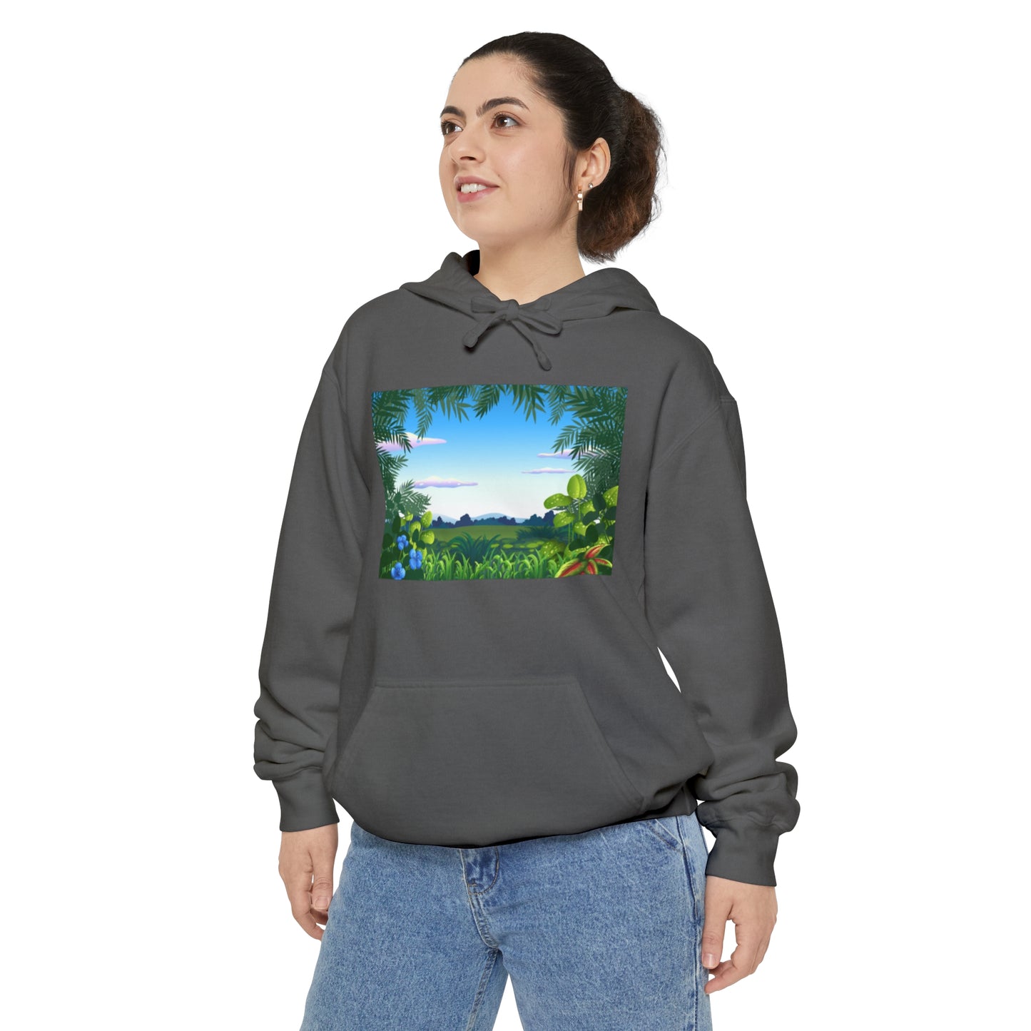 Tropical Grassland  Unisex Garment-Dyed Hoodie