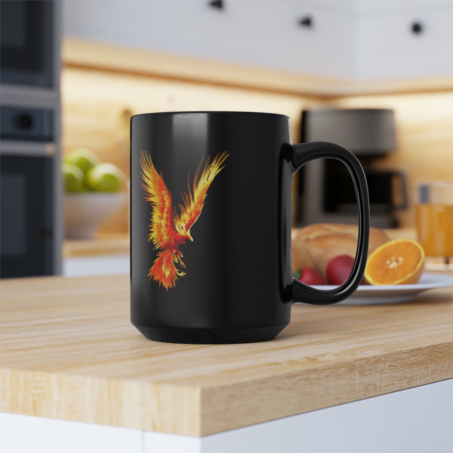 Fireworks Mythology Firebird Black Mug, 15oz